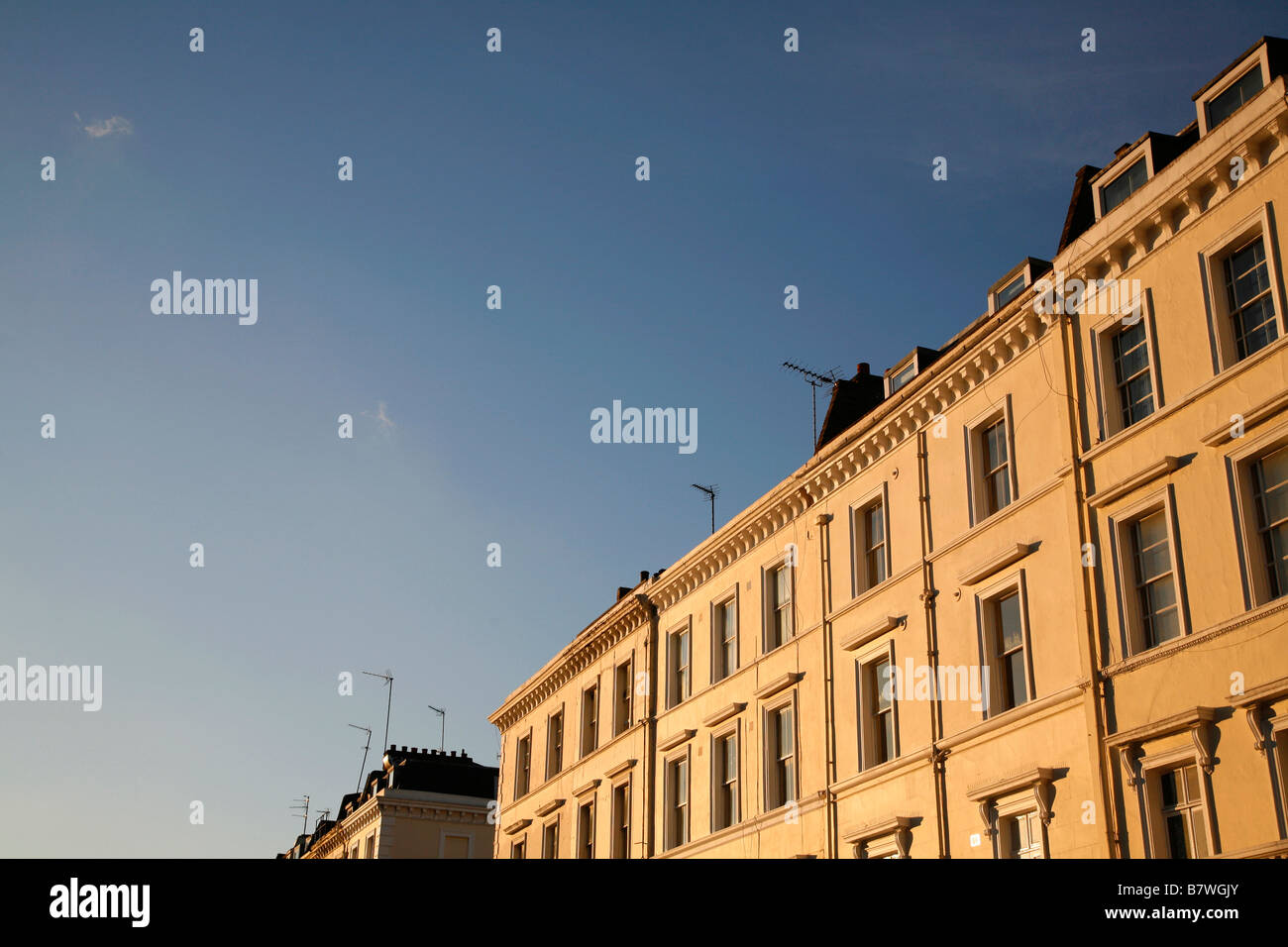 Regency logement sur Lupus Street, Pimlico, Londres Banque D'Images