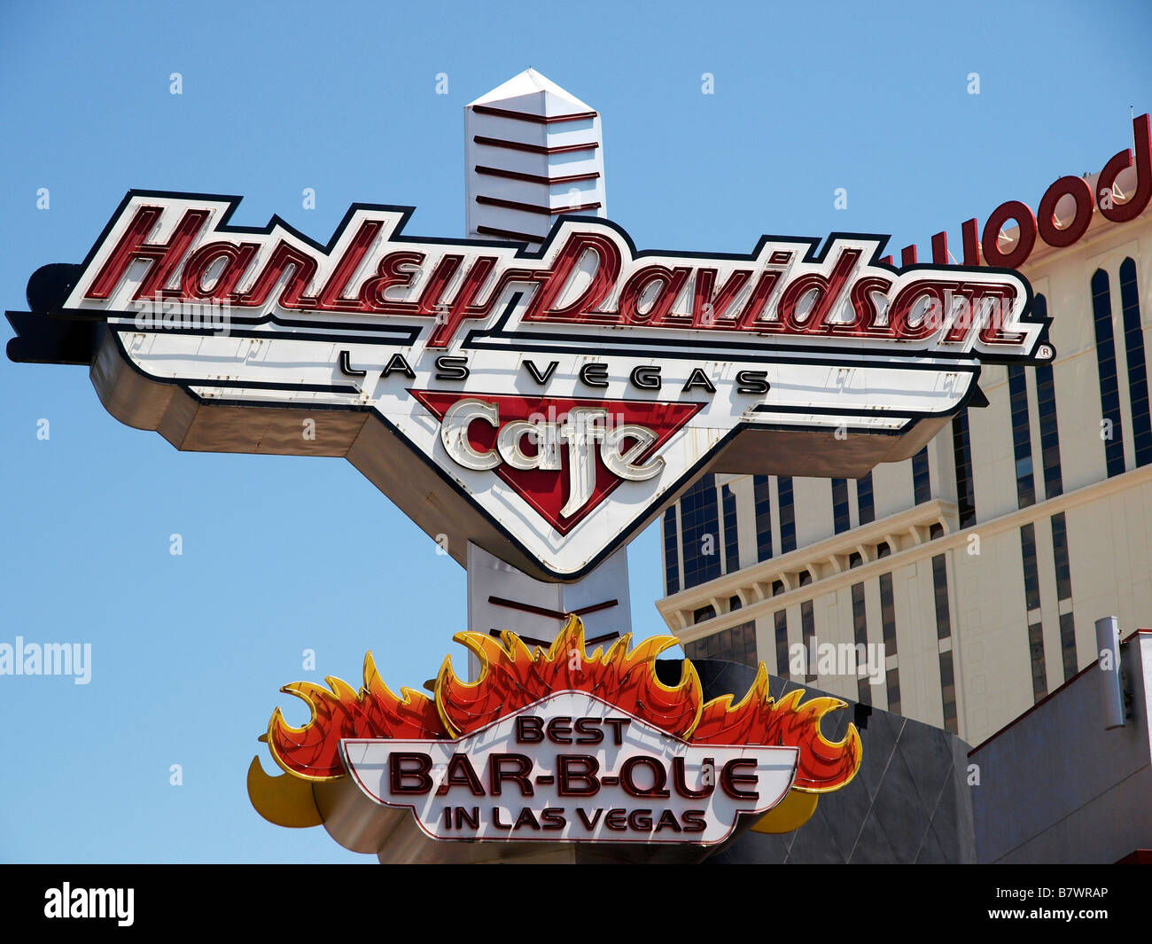 Inscrivez-vous à la Harley Davidson Las Vegas Cafe Banque D'Images