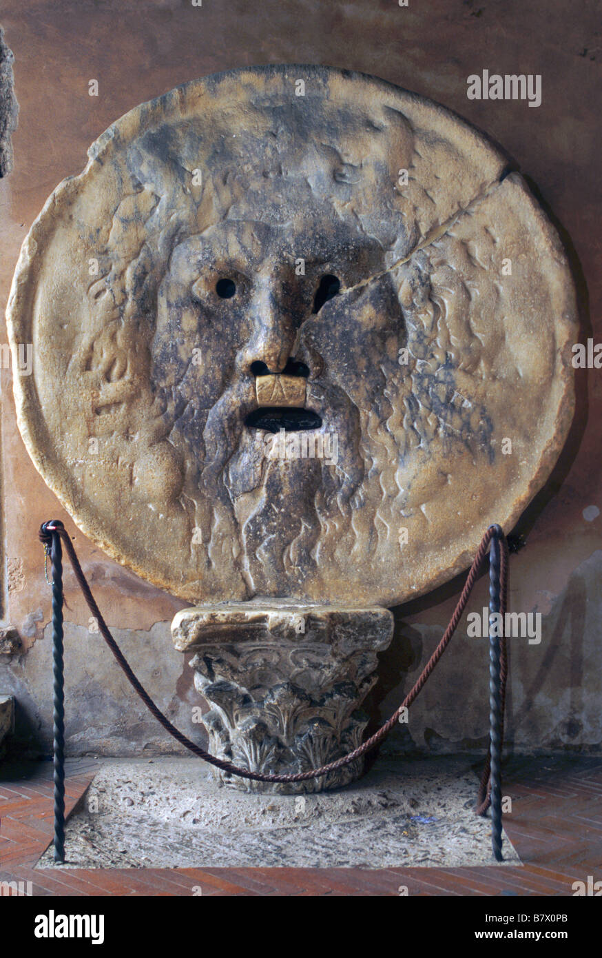 Bocca della Verita ou la bouche de la vérité de Dieu à la rivière masque Basilique de Santa Maria in Cosmedin, à Rome, Italie Banque D'Images