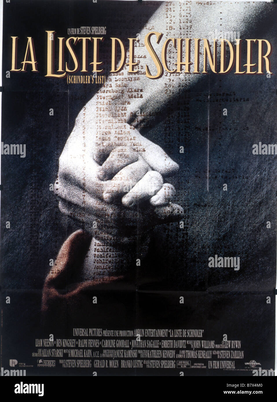 la-liste-de-schindler-affiche-banque-de-photographies-et-d-images