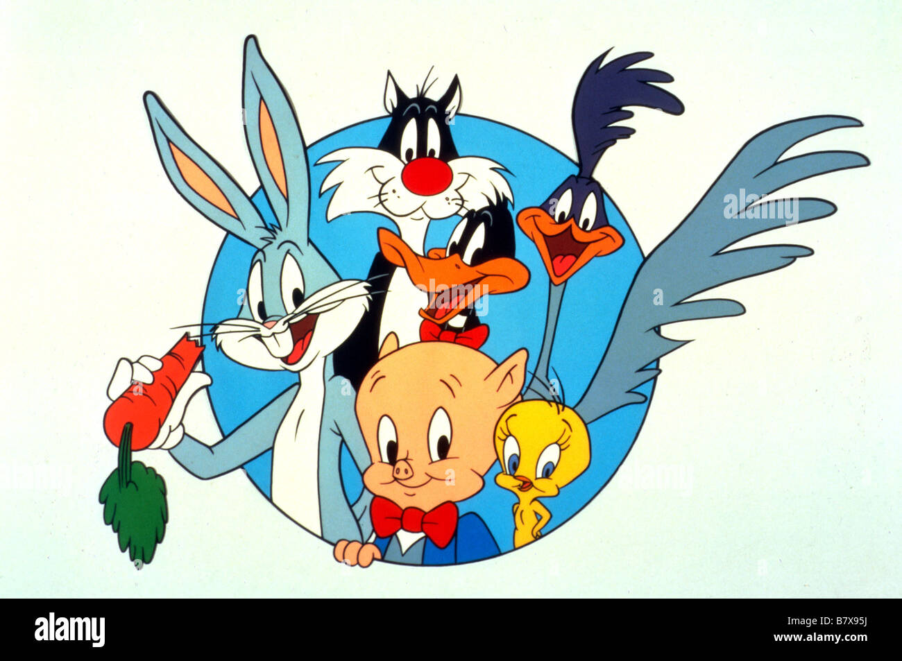 Bugs Bunny Bugs Bunny, Daffy Duck, Road Runner, Wile E. Coyote, Porky, Titi et Grosminet Animation Banque D'Images