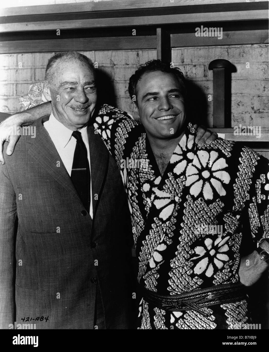 Marlon Brando et son père Banque D'Images