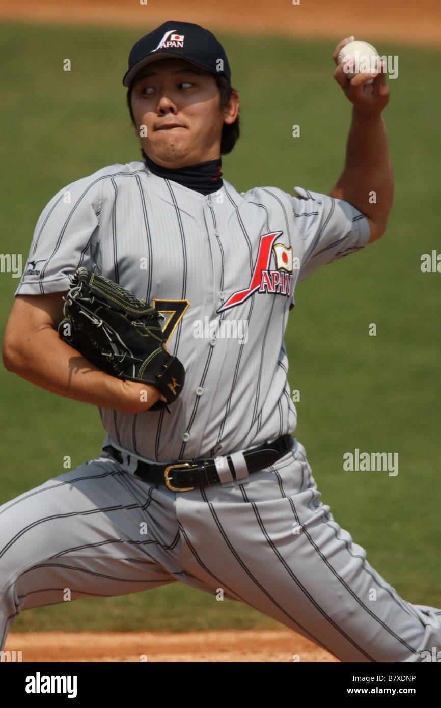 Yoshihisa Naruse JPN 18 AOÛT 2008 Baseball Jeux Olympiques de Beijing 2008 Mens préliminaires 17 jeu match entre le Japon et le Canada à la rubrique Baseball Wukesong de Beijing Chine Photo par Koji Aoki AFLO SPORT 0008 Banque D'Images