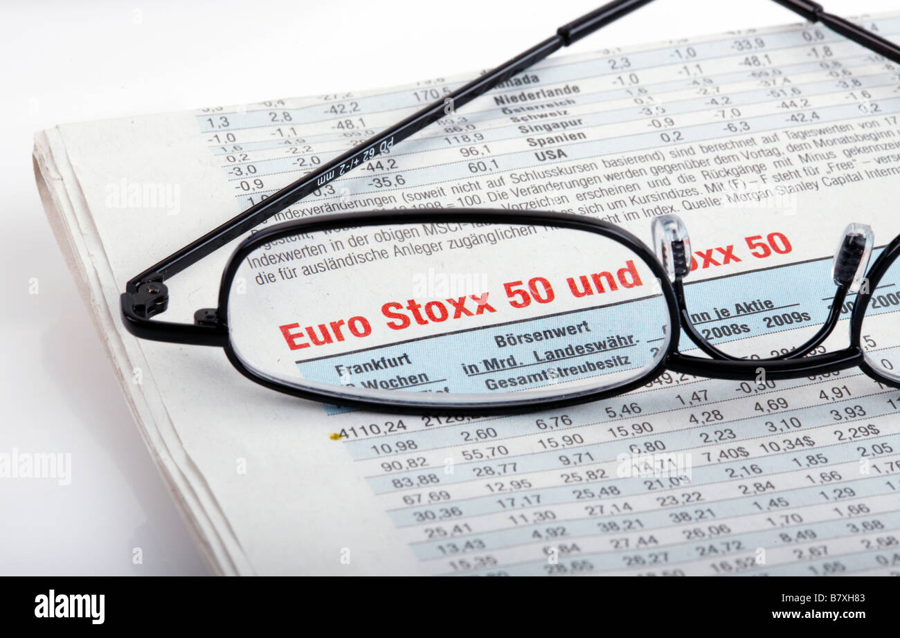 EURO STOXX 50 Banque D'Images