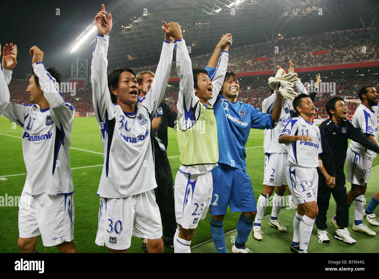 Gamba Osaka le 22 octobre 2008 Groupe de l'équipe de football de la Ligue des Champions de l'AFC 2008 Demi-finale entre Urawa Red Diamonds 1 3 Gamba Osaka Banque D'Images