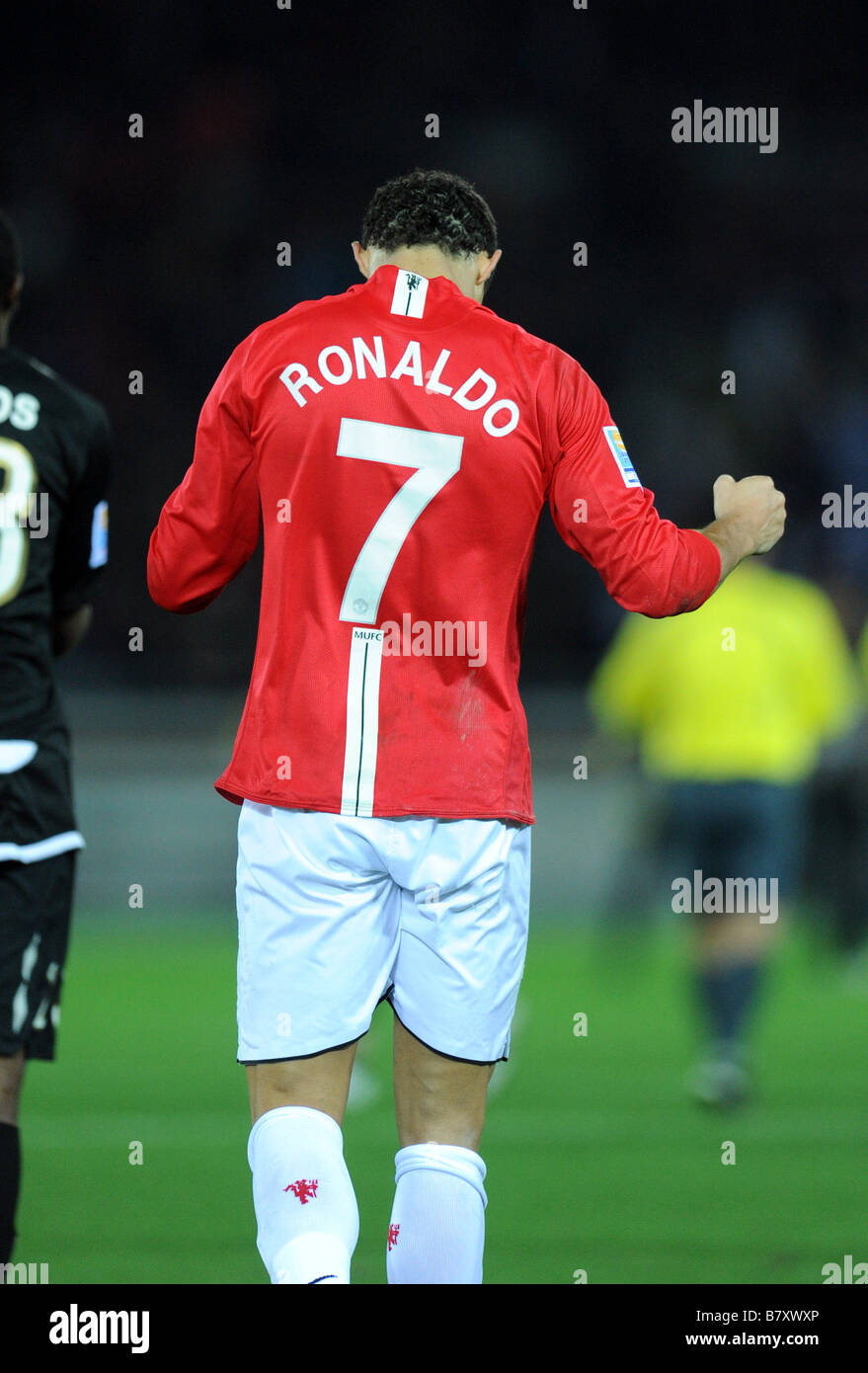 Cristiano Ronaldo Man U 21 décembre 2008 FIFA Coupe du Monde Football Club Japon 2008 dernier match entre Manchester United 1 0 Liga Banque D'Images