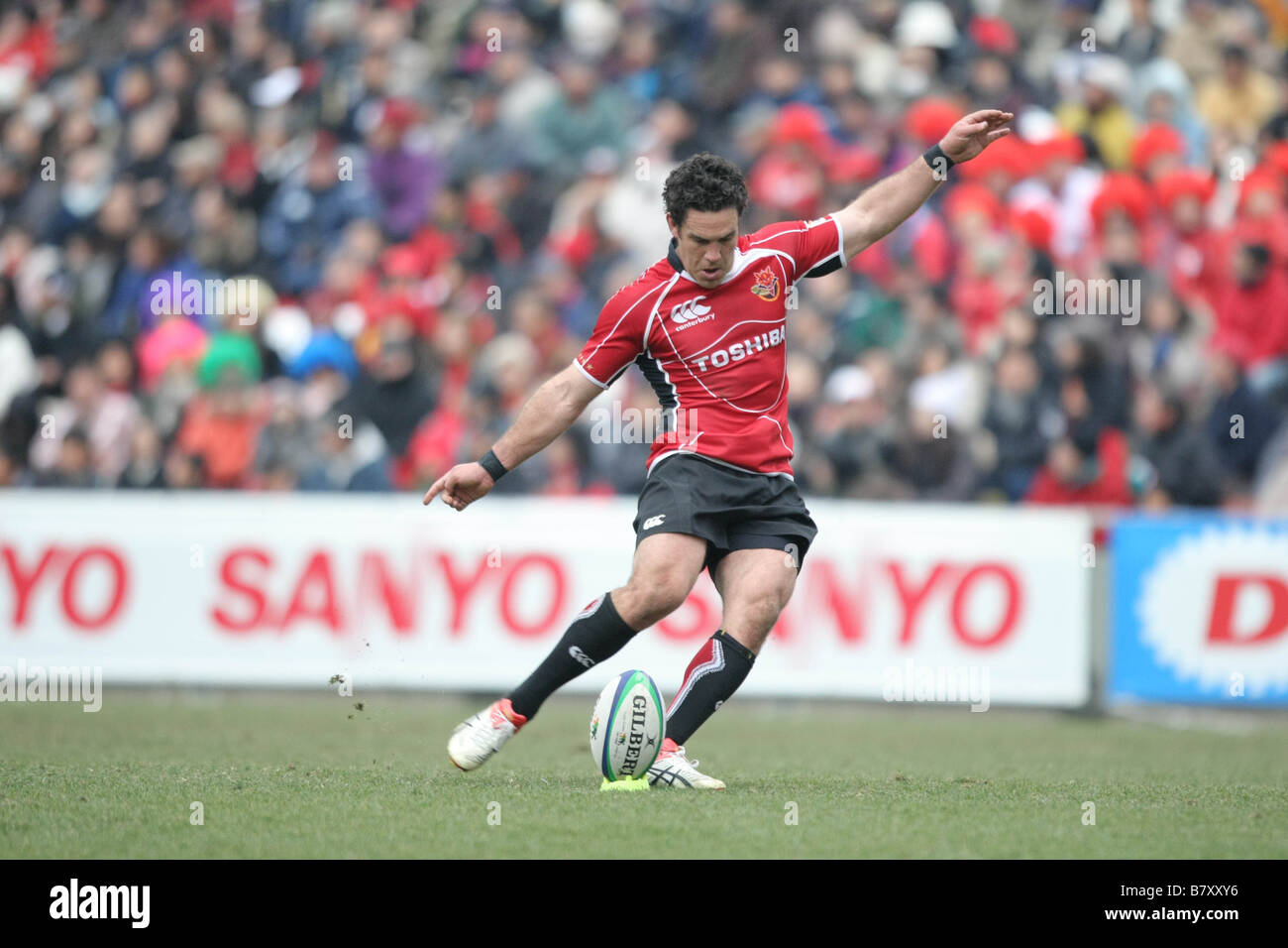 David Hill le 18 janvier 2009 TOSHIBA Japon Rugby Rugby Top 13 2009 2008 ligue match sec entre TOSHIBA Brave Lupus 6213 SANYO Electric Wild Knights à Chichibunomiya stade Rugby Tokyo Japon Photo par Akihiro Sugimoto AFLO SPORT 1080 Banque D'Images