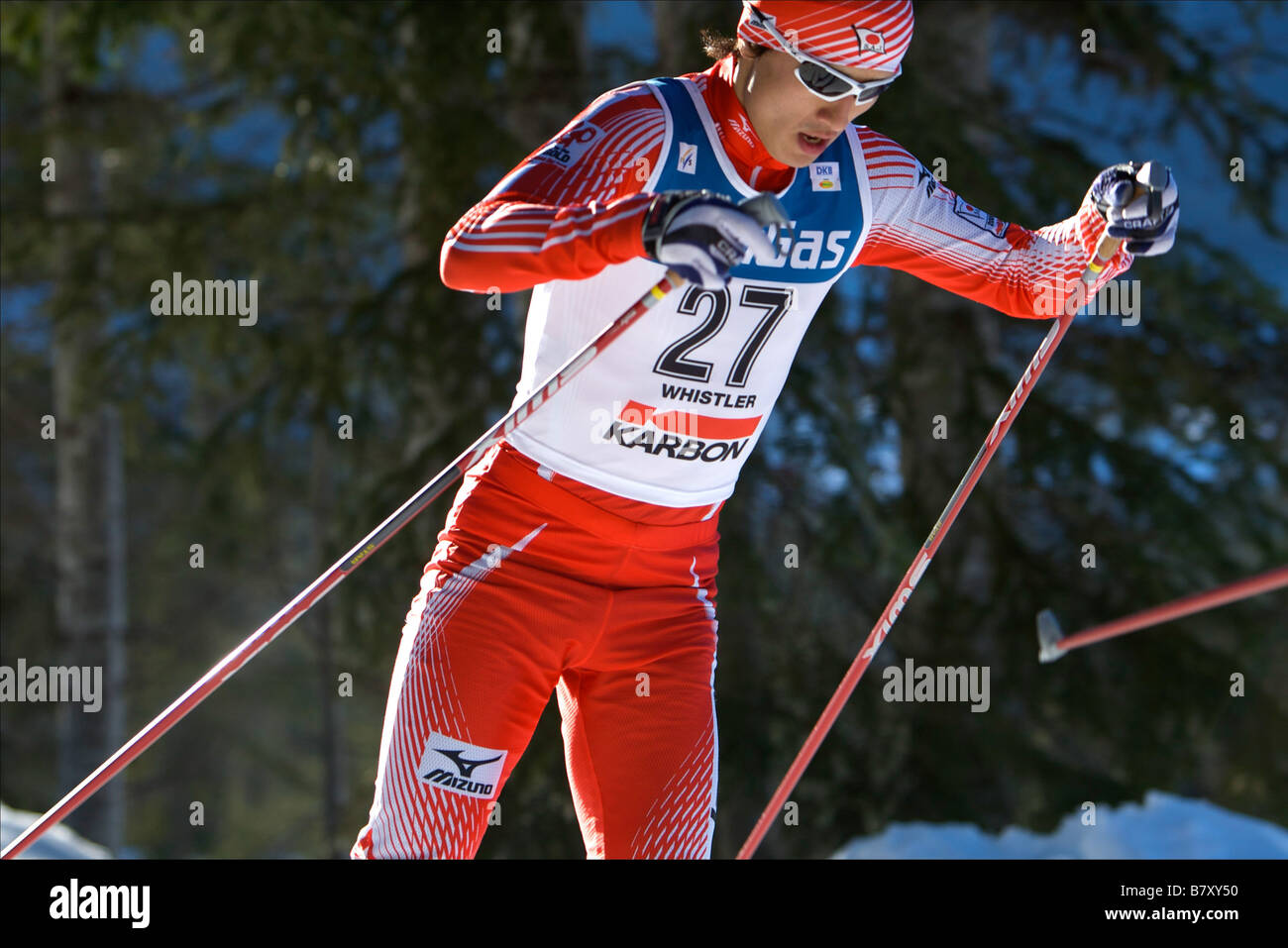 Norihito Kobayashi JPN 17 janvier 2008 Combiné nordique DKB FIS Coupe du monde de combiné nordique Gundersen individuel HS140 10km au Banque D'Images
