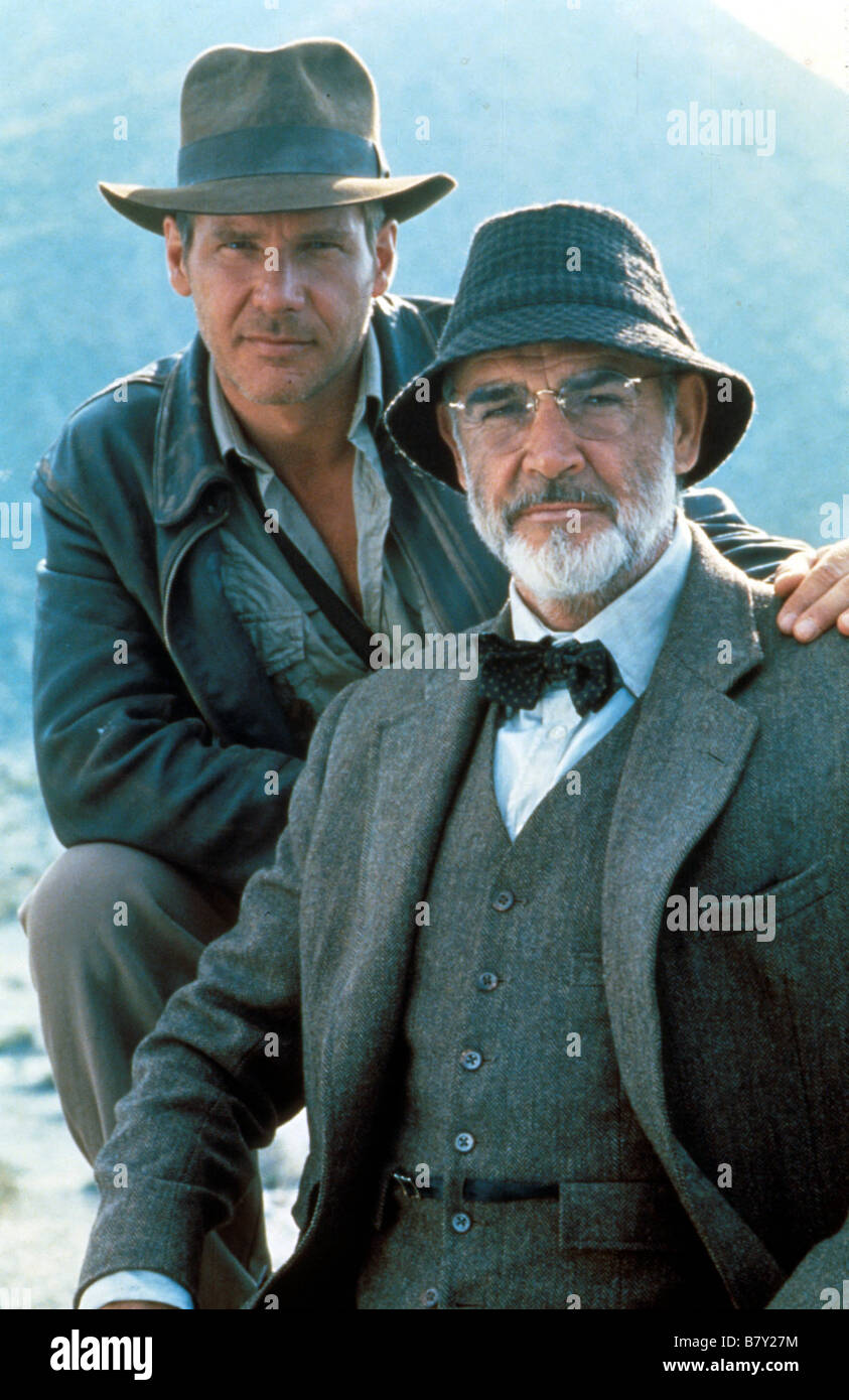 Indiana Jones et la Dernière Croisade Année : 1989x Réalisateur : Steven Spielberg Harrison Ford, Sean Connery Banque D'Images