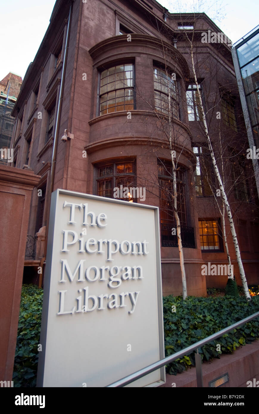 Le Morgan Library sur Madison Avenue à New York Banque D'Images