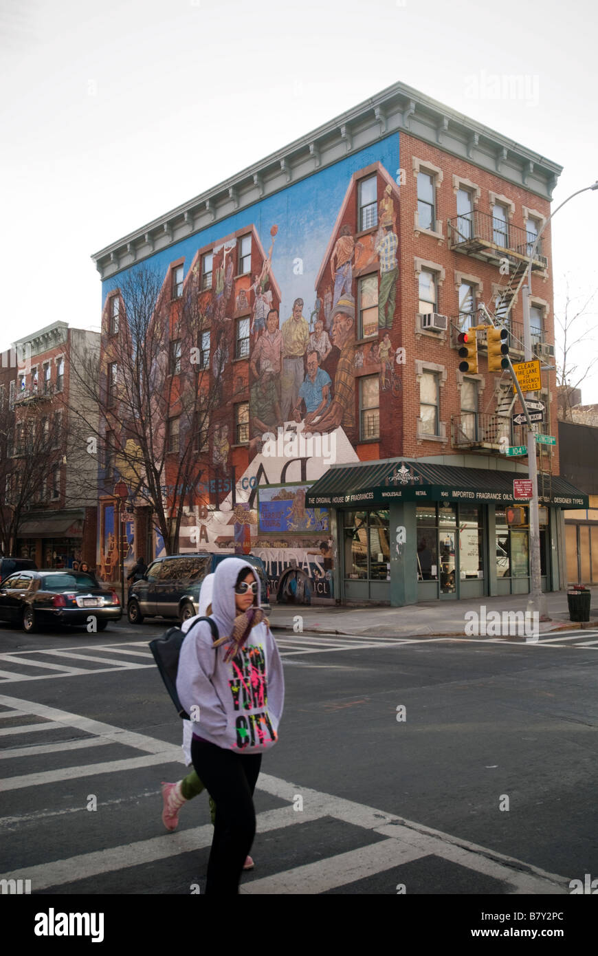 L'esprit de East Harlem murale en El Barrio sur Lexington Avenue à New York Banque D'Images