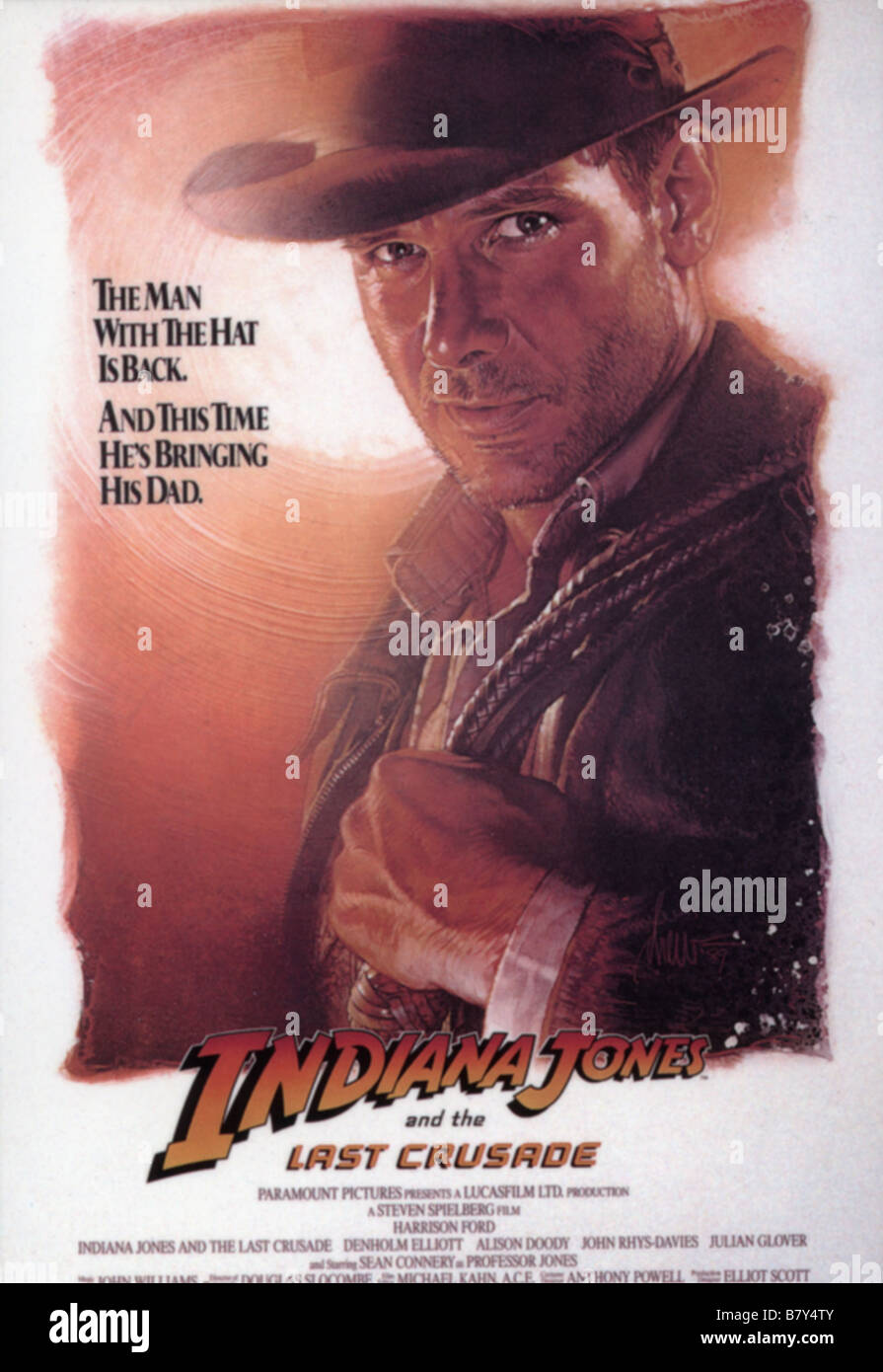 Indiana Jones et la Dernière Croisade USA Année : 1989 Réalisateur : Steven Spielberg affiche de film (USA) Banque D'Images