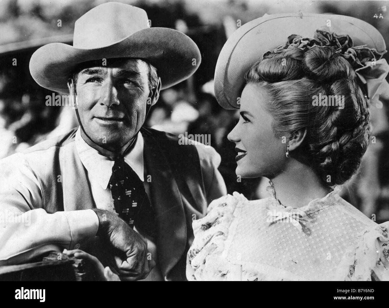 Far West 89 Retour des hommes mauvais / far west Année : 1948 USA Réalisateur : Ray Enright Randolph Scott , Jacqueline White Banque D'Images