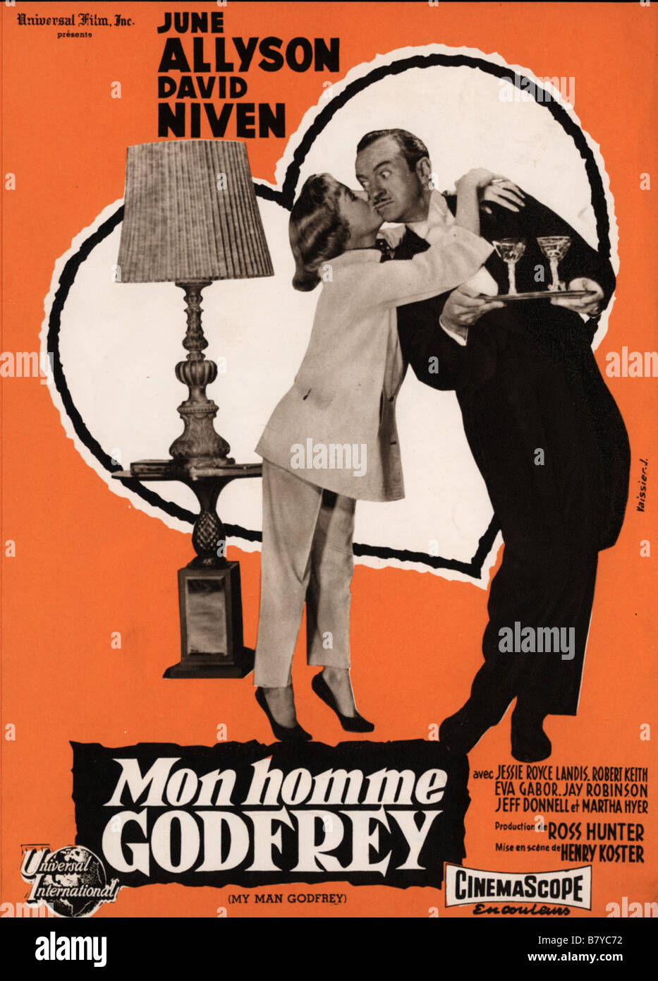 My Man Godfrey Année : 1957 USA June Allyson , David Niven Réalisateur :  Henry Koster Movie poster (Fr Photo Stock - Alamy