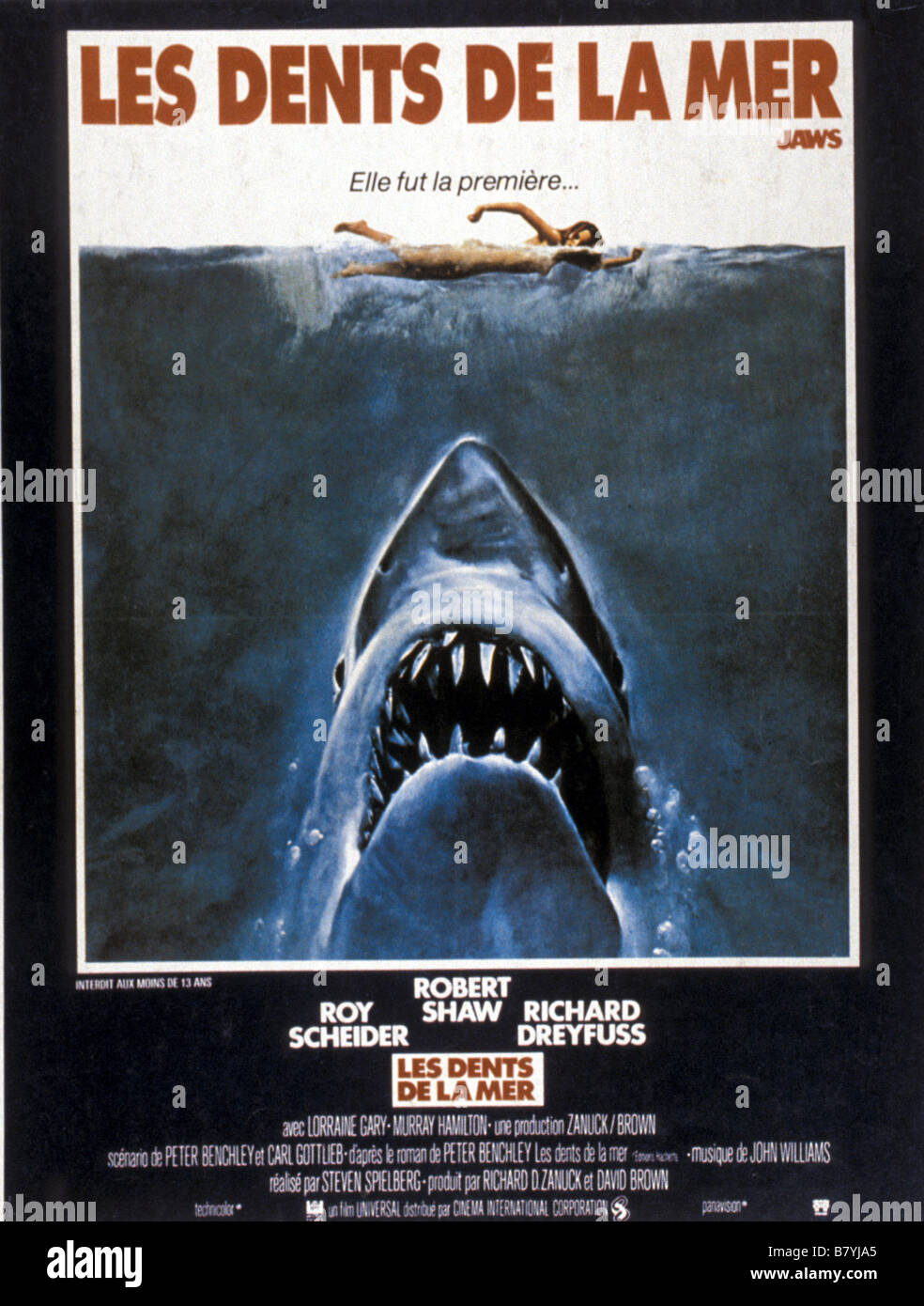 Movie Poster Jaws 1975 Banque De Photographies Et D images Haute 