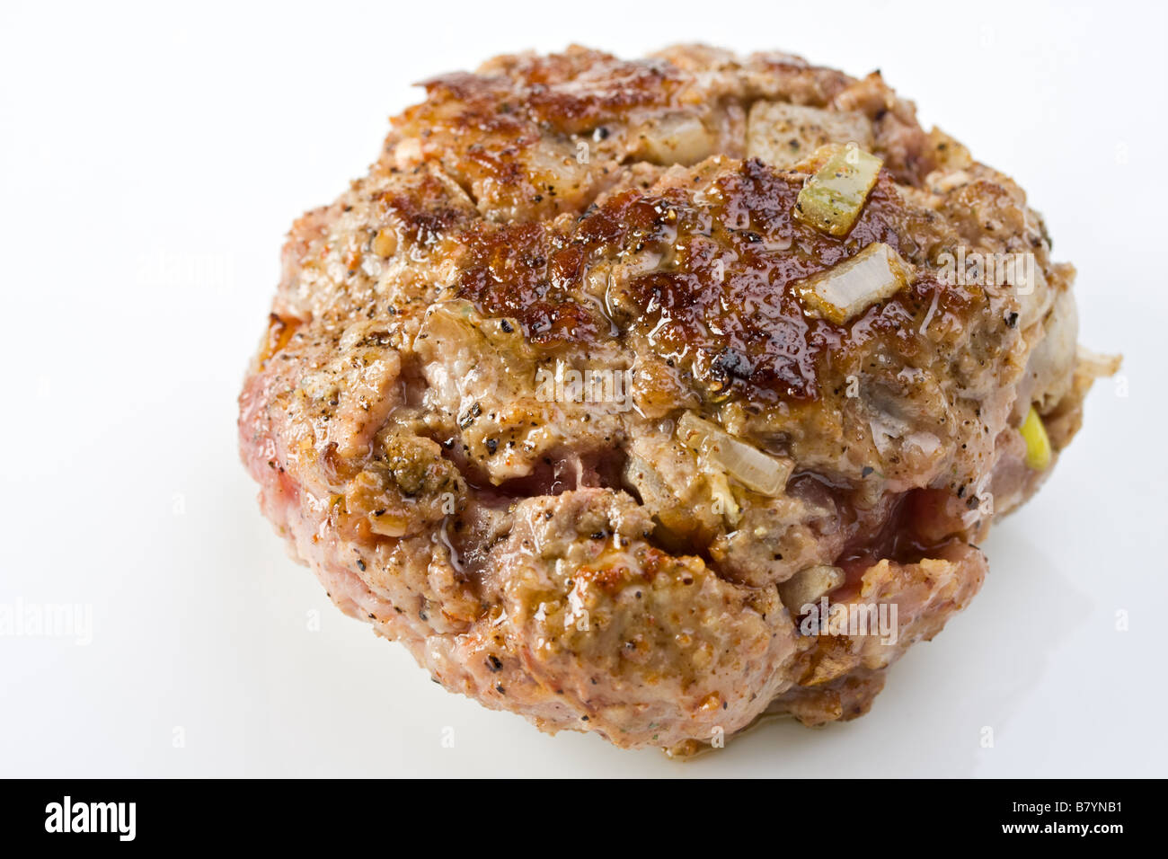 Détail d'une boule de viande grillée Banque D'Images