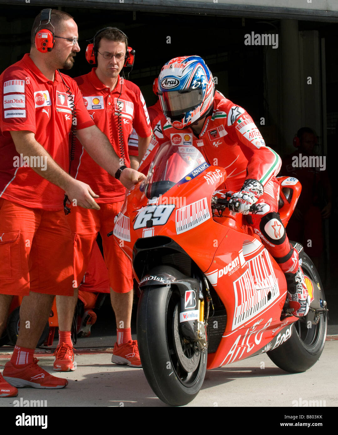 La Malaisie SEPANG 5 février 2009 American Nicky Hayden de Ducati Marlboro  Team se prépare pour les essais au MotoGP Test Officiel à Photo Stock -  Alamy