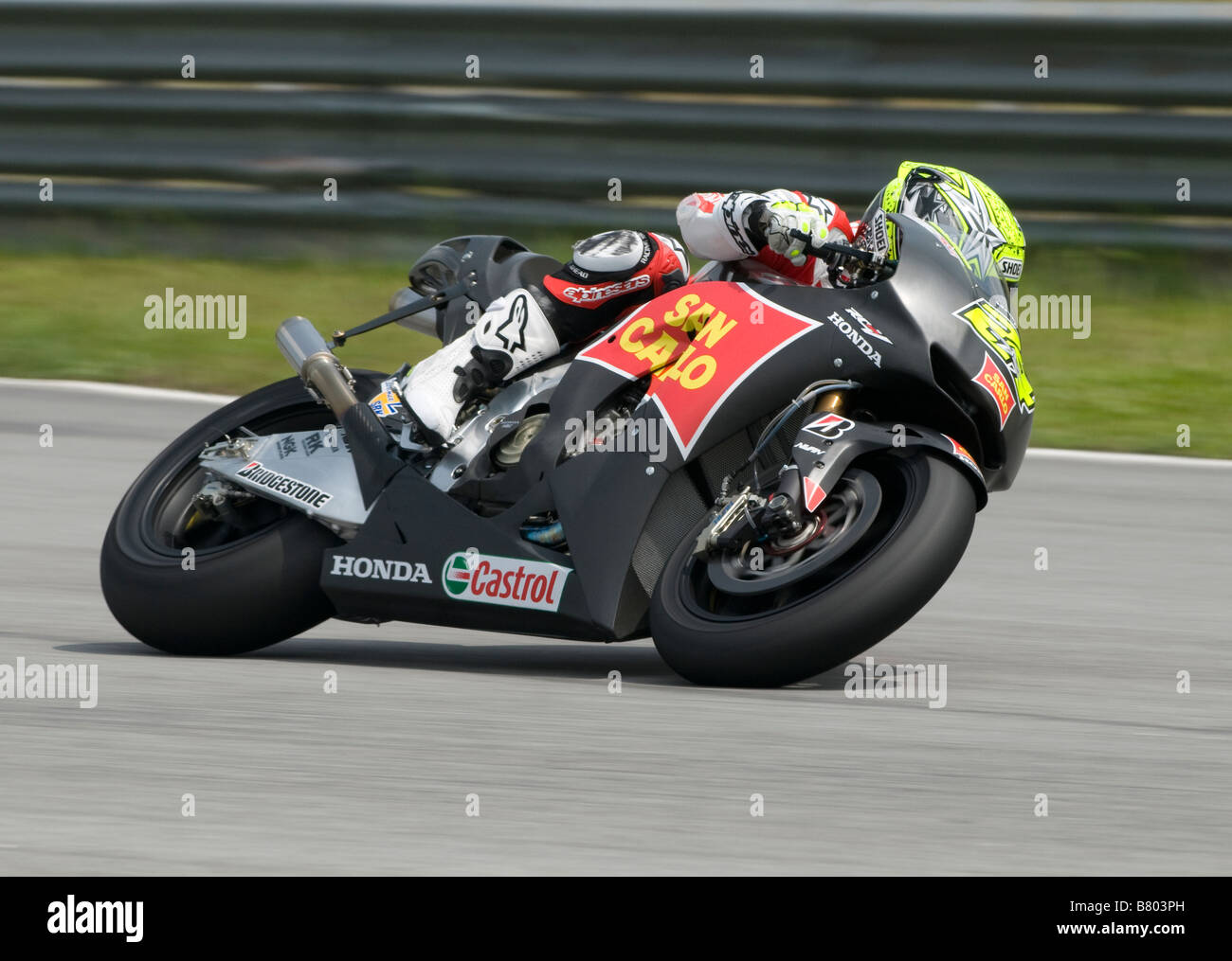 La Malaisie SEPANG 5 Février 2009 L'Espagnol Toni Elias de San Carlo Honda Gresini MotoGP au Test Officiel de Sepang en Malaisie Banque D'Images