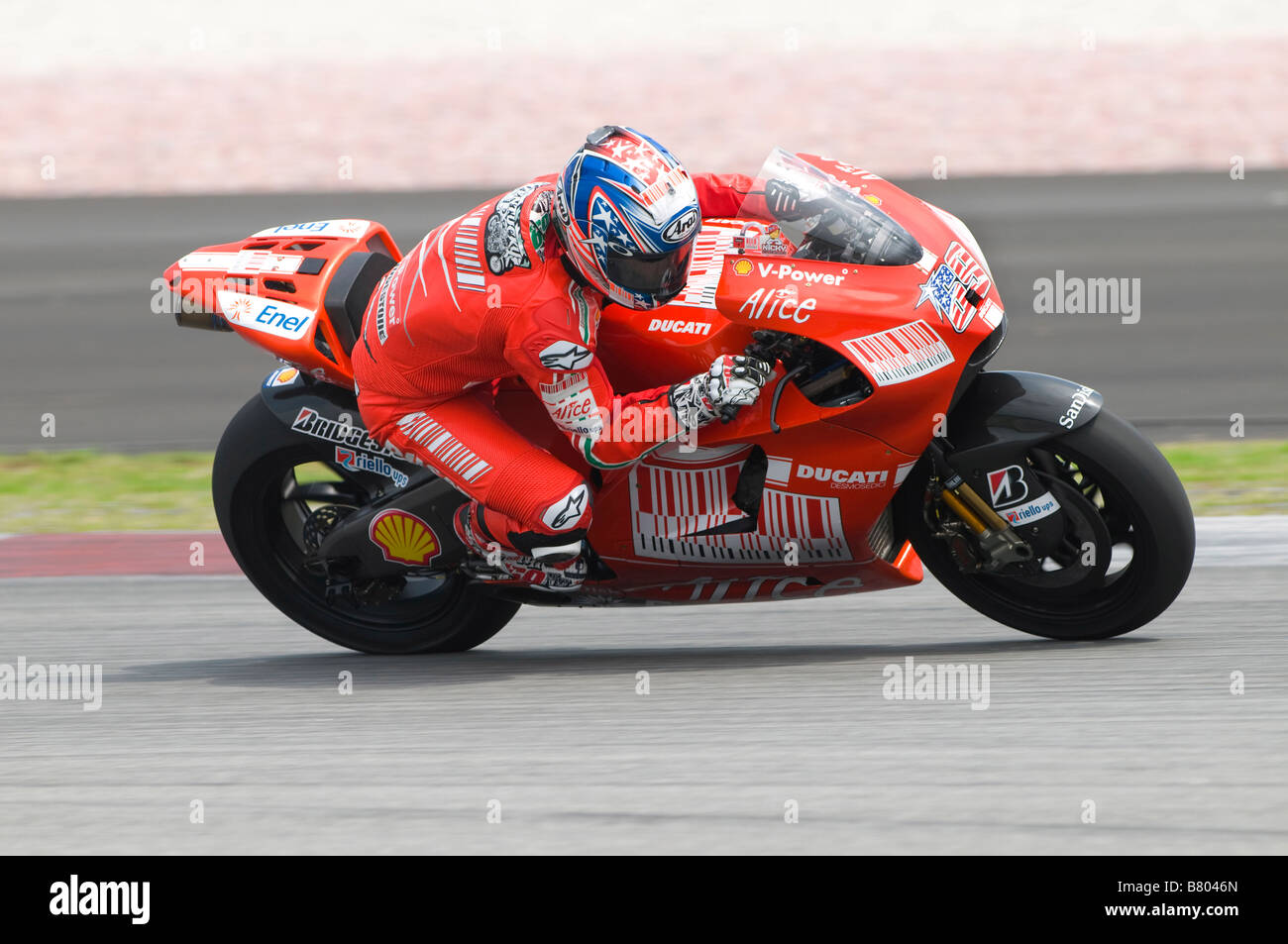 La Malaisie SEPANG 5 février 2009 American Nicky Hayden Ducati de l'équipe Marlboro au Test Officiel de MotoGP à Sepang en Malaisie Banque D'Images