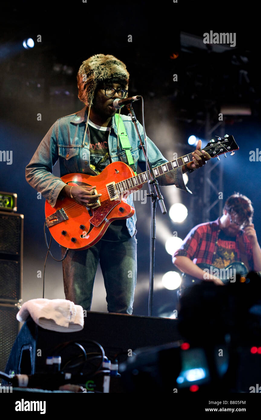 Lightspeed Champion (alias Devonte Hynes) joue sur la scène au Reading Festival 2008 Banque D'Images