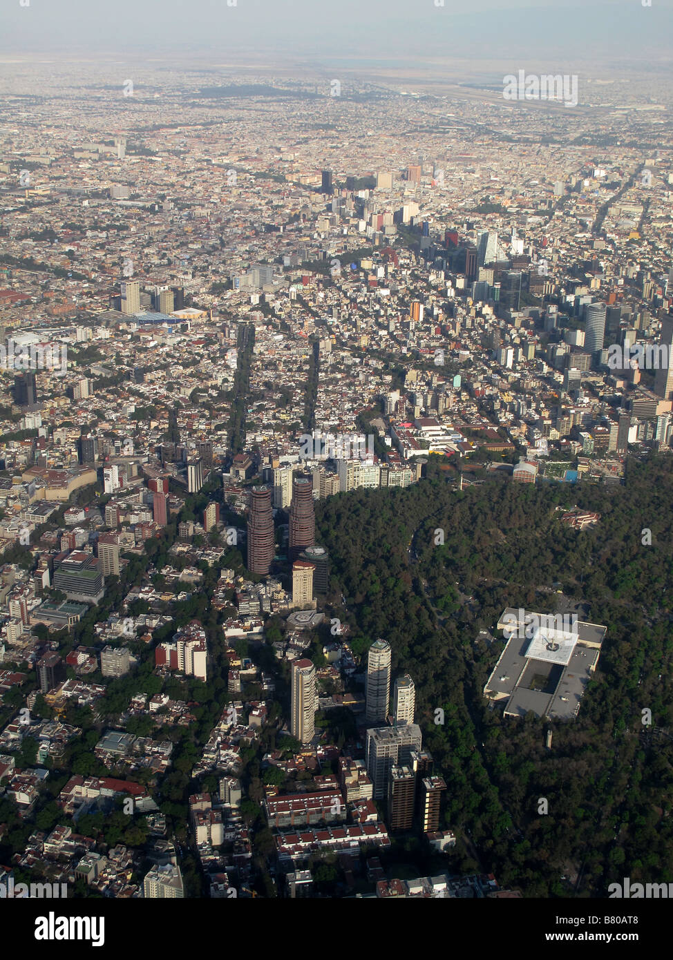 Photographie aérienne montrant la ville de Mexico la capitale du Mexique Ville de Mexico et a une population de 19 millions de personnes Banque D'Images