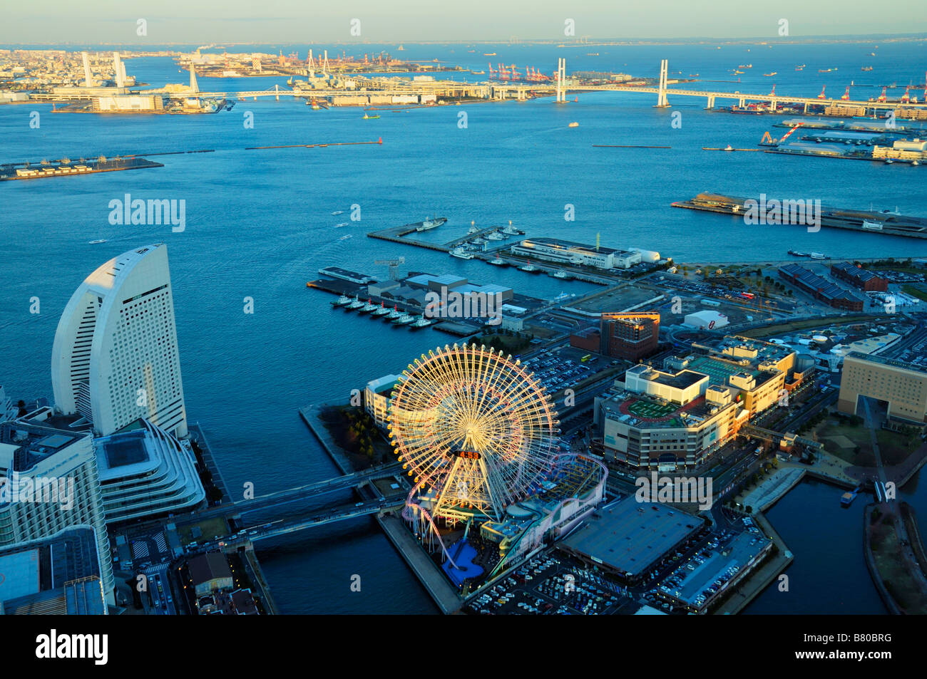 Antenne de Minato Mirai 21, Yokohama JP Banque D'Images