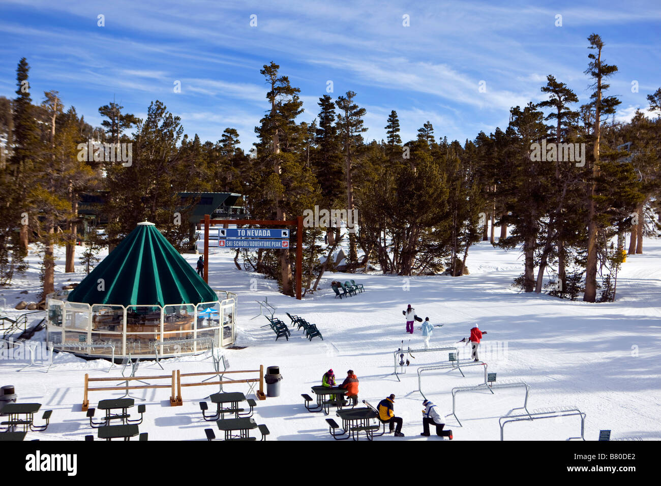 À la tête des skieurs de Nevada Lake Tahoe Nevada Céleste Banque D'Images