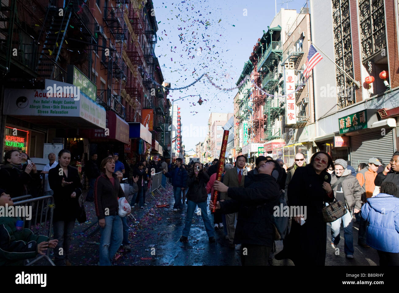 Le Nouvel An chinois à New York Banque D'Images