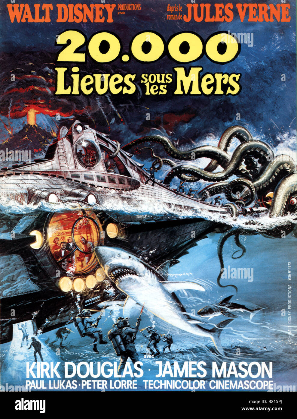 20000 lieues sous la mer Année : 1954 USA Réalisateur : Richard Fleischer affiche de film Banque D'Images