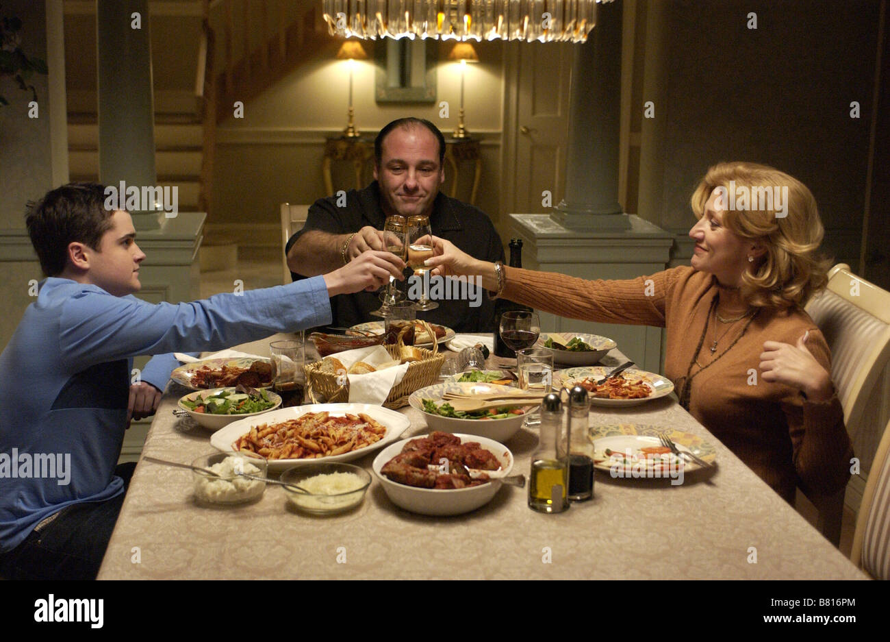 The Sopranos Série TV 1999-2007 USA 2004 Saison 5 créée par David Chase Robert Iler, Edie Falco, James Gandolfini Banque D'Images