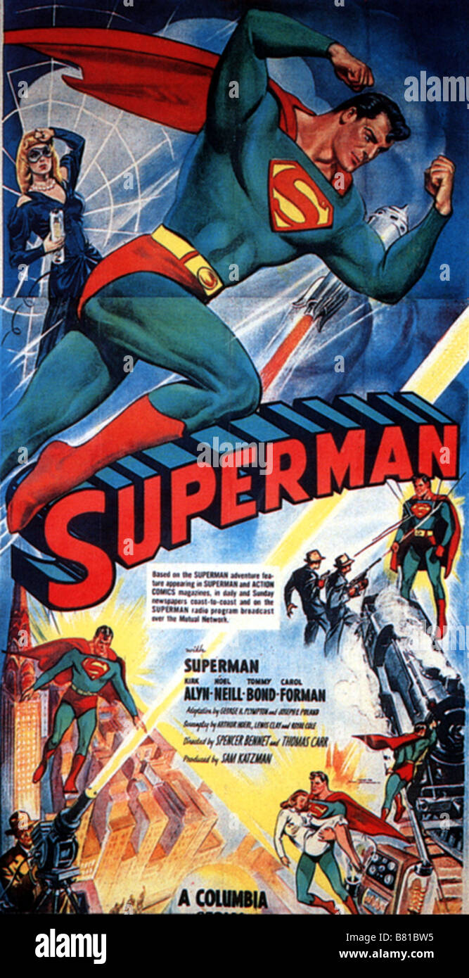 Superman Année : 1948 USA Poster Directeur : Spencer Gordon Bennett Thomas Carr Banque D'Images