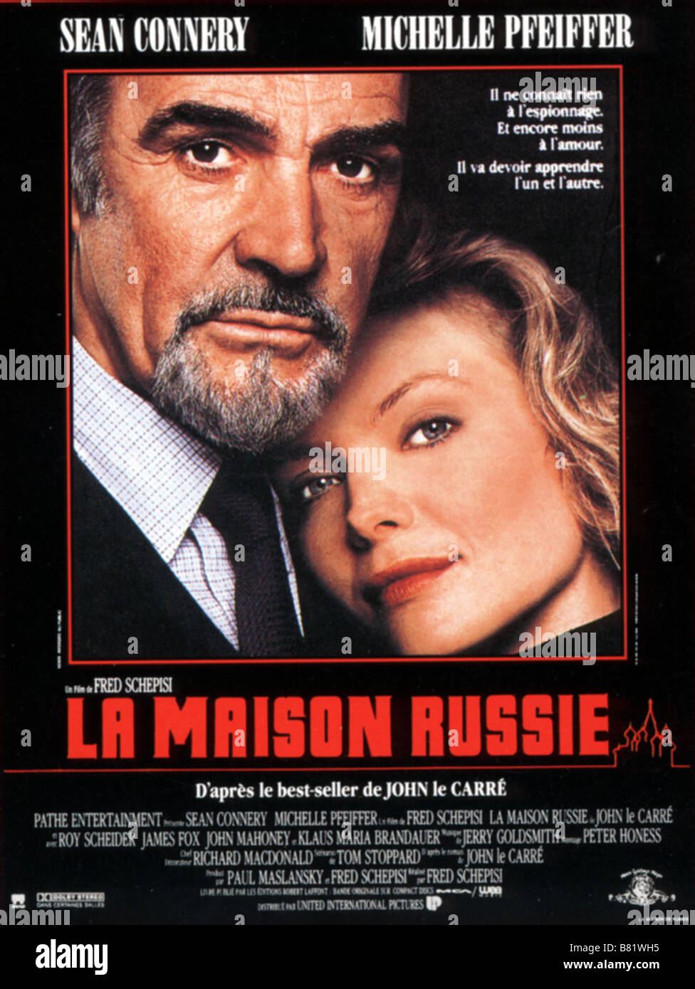 La maison Russie Année : 1990 USA Sean Connery, Michelle Pfeiffer Réalisateur : Fred Schepisi Movie poster (Fr) Banque D'Images