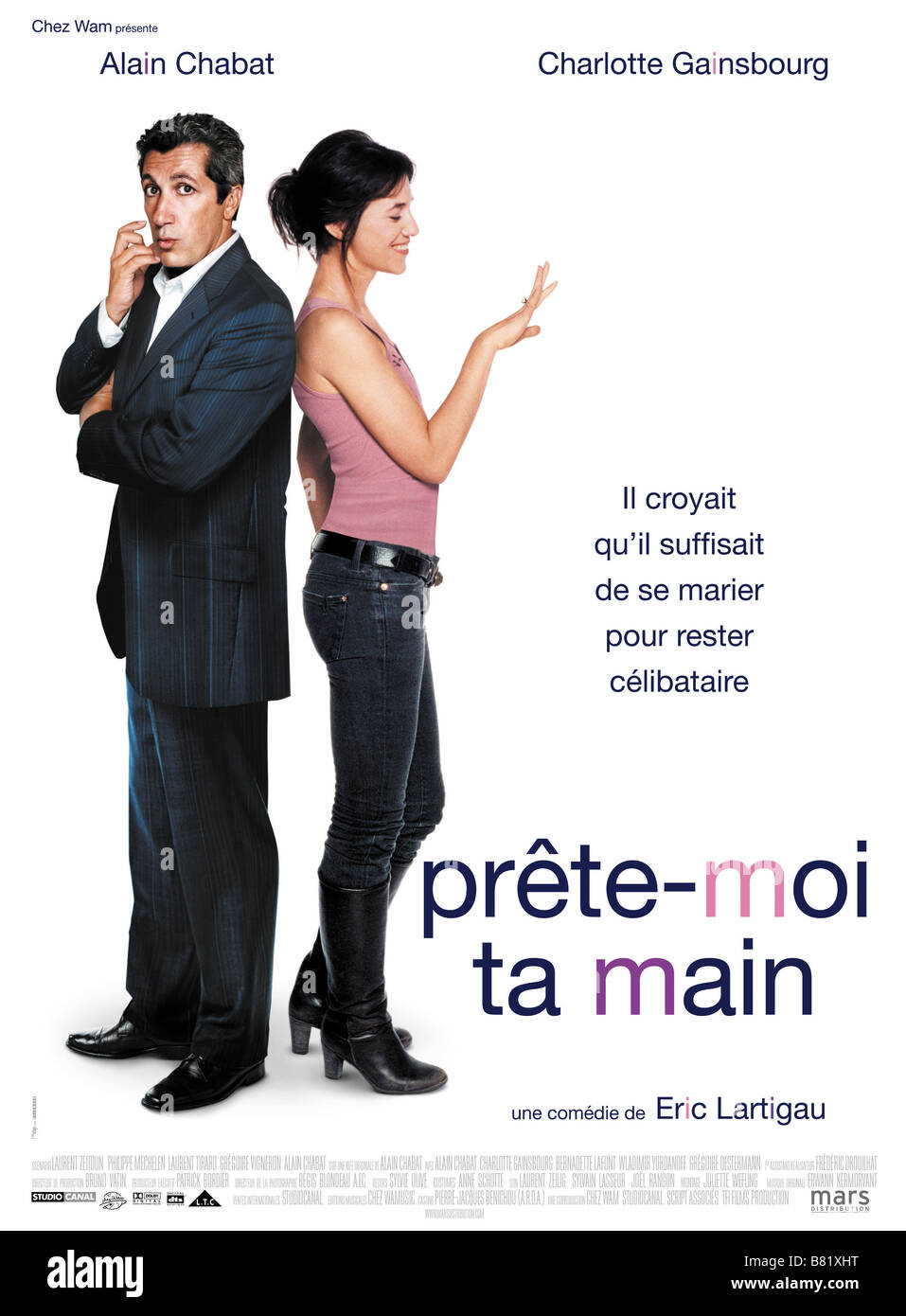 Prête-moi ta main prête moi ta main Année : 2006 - France Affiche / Poster Alain Chabat, Charlotte Gainsbourg Réalisateur : Eric Lartigau Banque D'Images