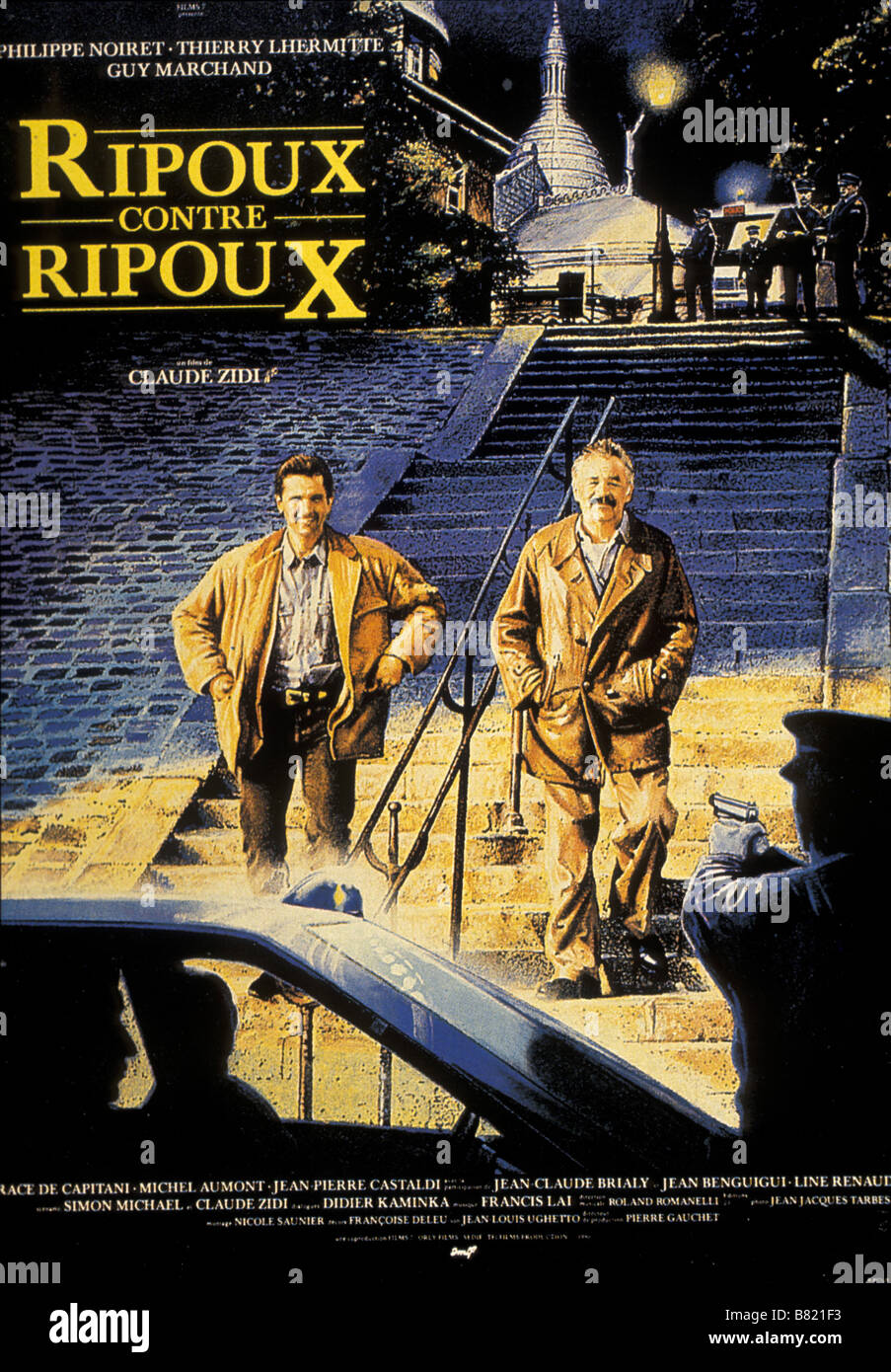 Reines d'un contre reines d'reines d'contre reines d'année : 1990 - France affiche, poster Philippe Noiret, Thierry Lhermitte Réalisateur : Claude Zidi Banque D'Images