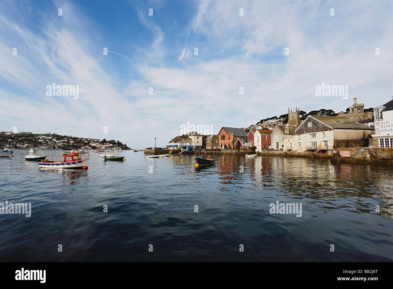 Port de Fowey Cornwall England United Kingdom Banque D'Images