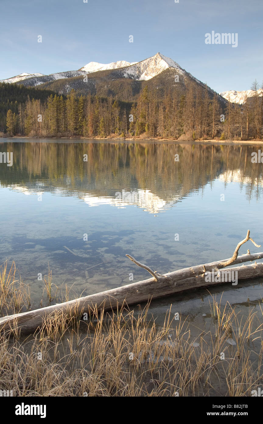 Pettit Lake à la base de la chaîne de montagnes de scie près de Sun Valley Idaho Banque D'Images