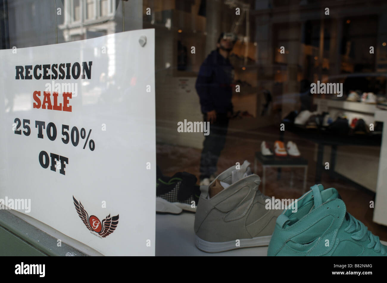 Un GlobalNYC streetwear magasin dans le quartier de Nolita de New York Banque D'Images