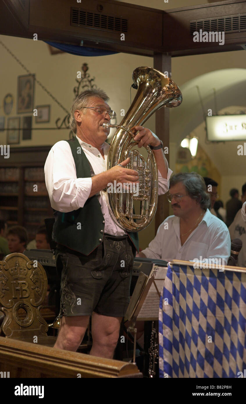 Brasserie Hofbräuhaus, Munich, Allemagne. Banque D'Images