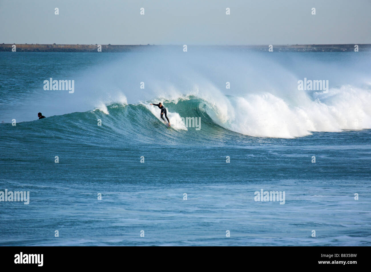 Surfer à Anglet Banque D'Images