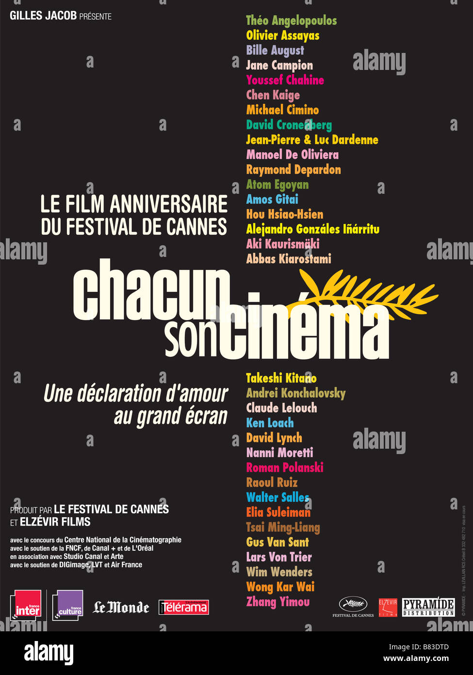 A chacun son cinéma Chacun son cinéma Année : 2007 France Compilation de 33 courts-métrages réalisés par 33 réalisateurs différents pour le 60e anniversaire de l'affiche du festival de Cannes Banque D'Images