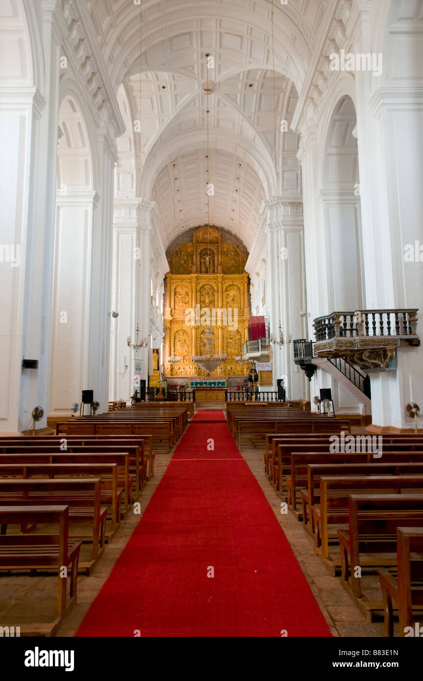 Cathédrale Se à Old Goa Inde Banque D'Images