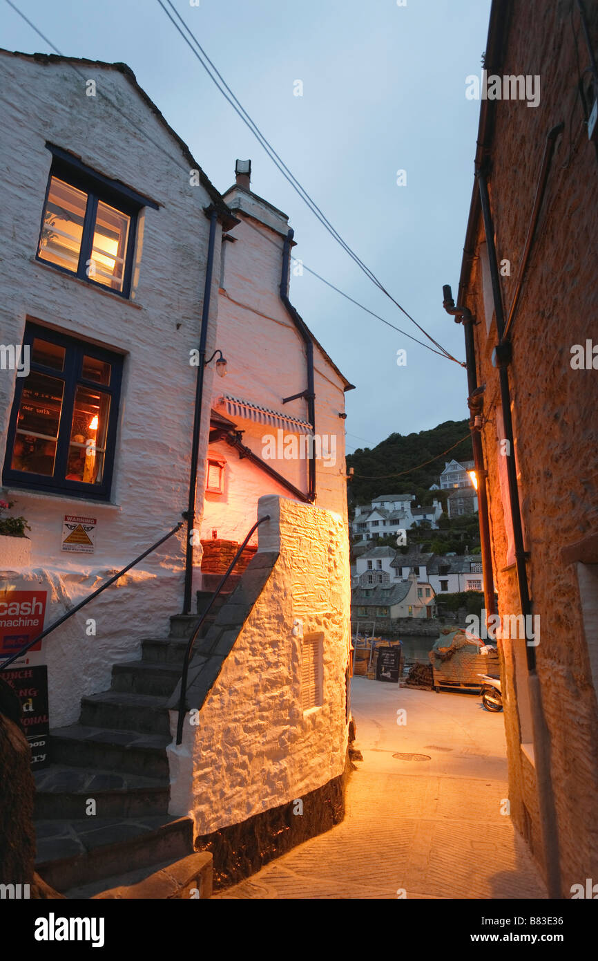 Bâtiment lumineux Royaume-uni Angleterre Cornwall Polperro Banque D'Images