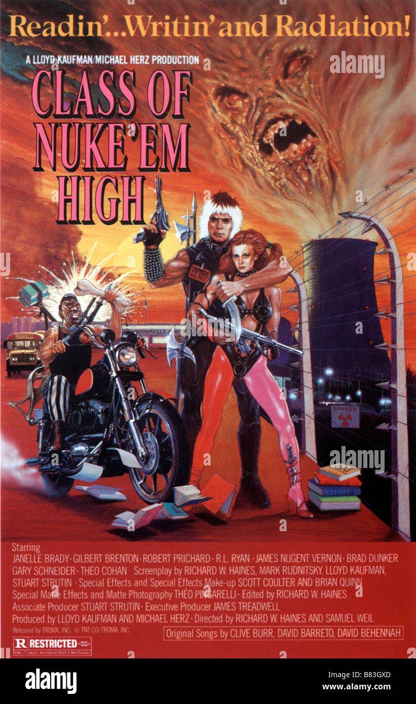 Atomic college Classe de Nuke 'Em High (1986) États-Unis affiche, Directeur de l'affiche : s : Richard W. Haines Michael Herz Banque D'Images