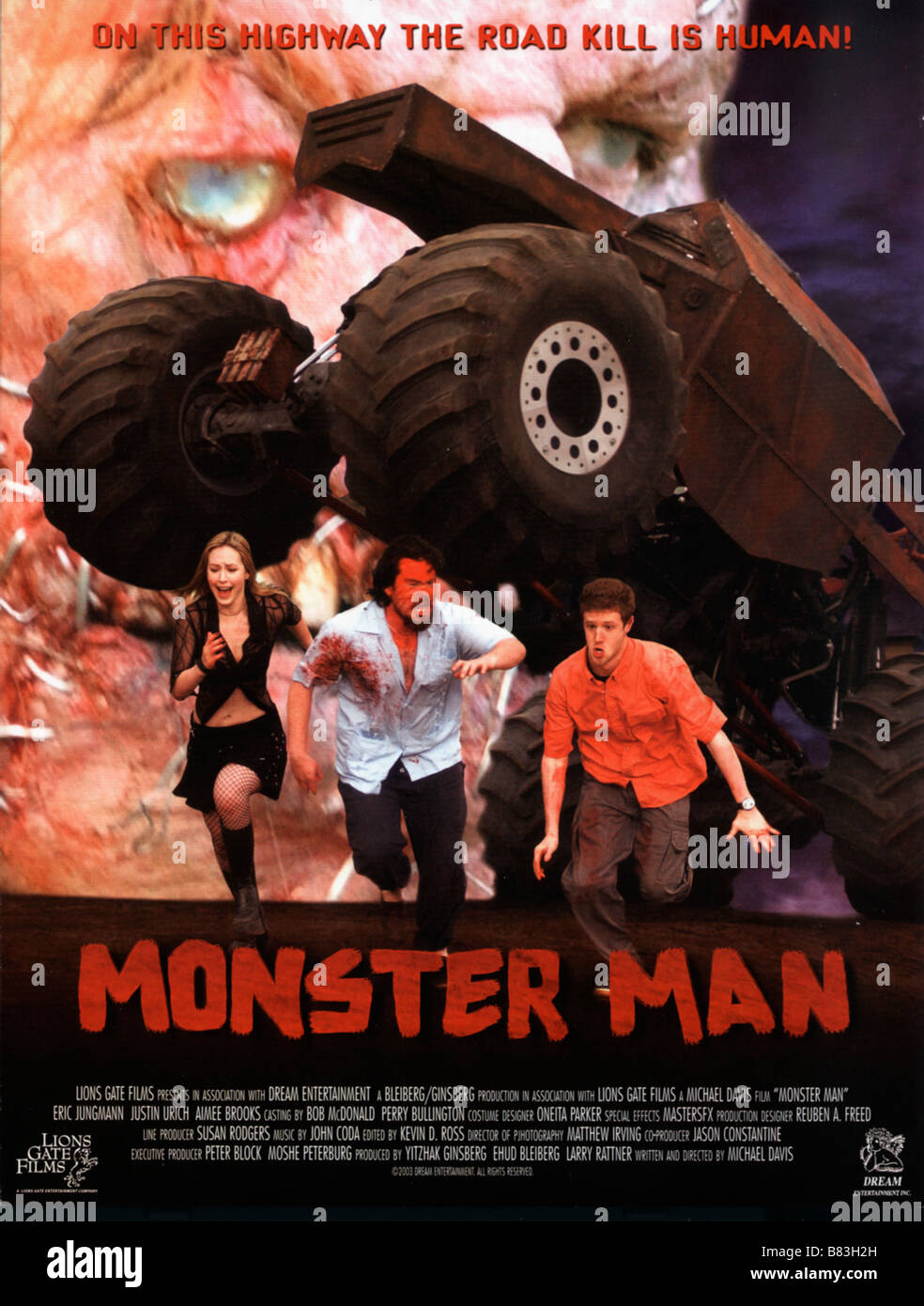 Monster Monster Man Man (2003) usa affiche, poster Eric Jungmann, Justin  Urich, Aimee Brooks Réalisateur : Michael Davis Photo Stock - Alamy