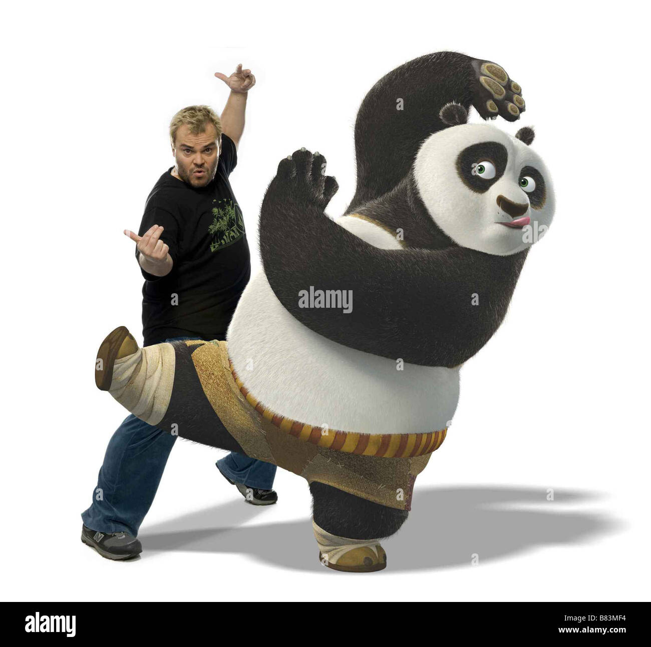 Jack Black Voices Po dans Kung Fu Panda Année : 2008 - USA Réalisateur : Mark Osborne, John Stevenson Animation Banque D'Images