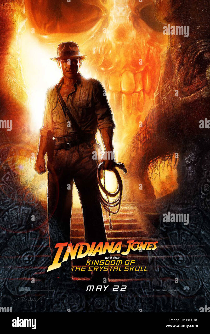 Indiana Jones et le Royaume du Crâne de Cristal Année 2008 affiche Harrison Ford Directeur