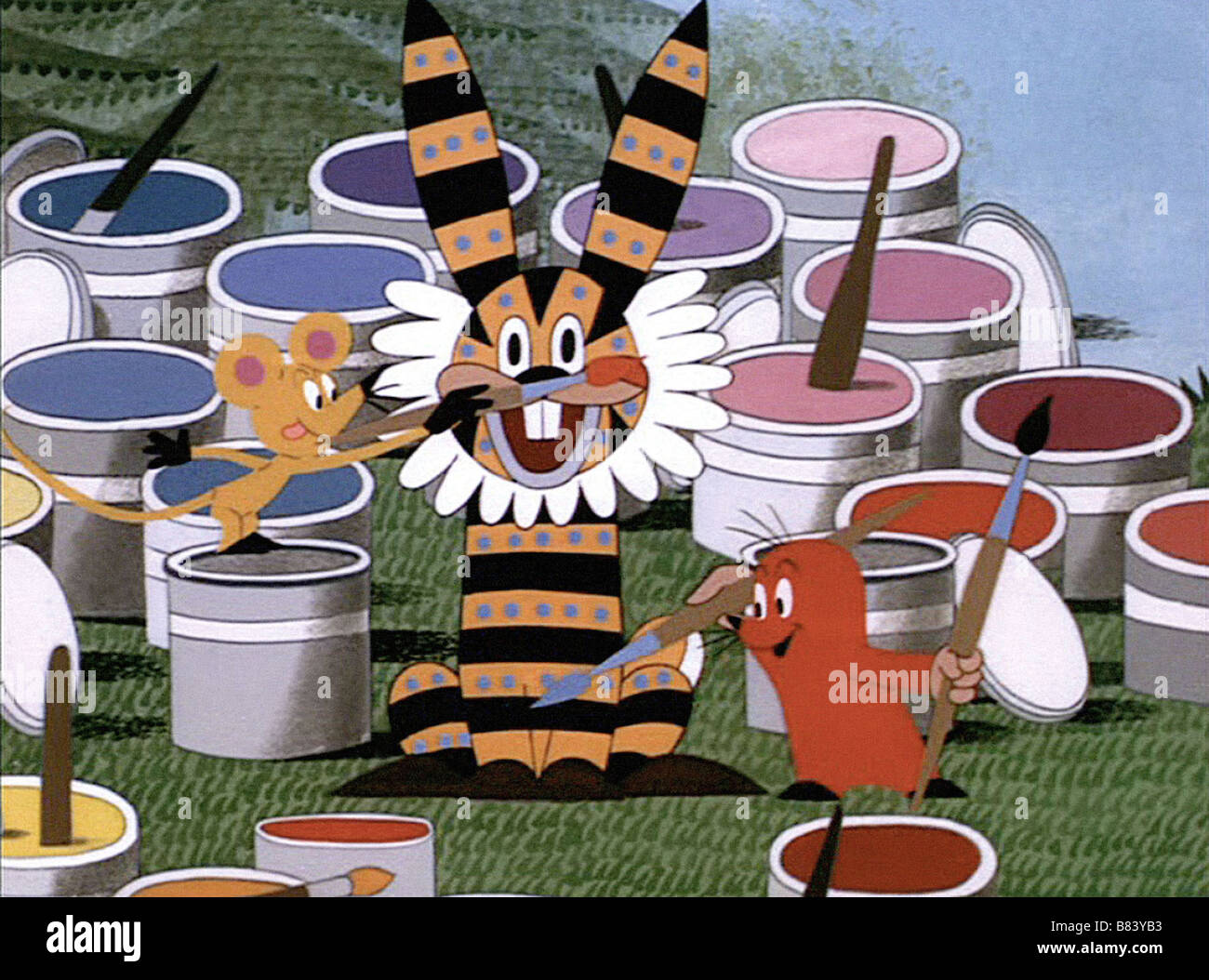 - Malírem Krtek Krtek Année : 1972 Réalisateur : Tchécoslovaquie Zdenek Miler Animation Banque D'Images