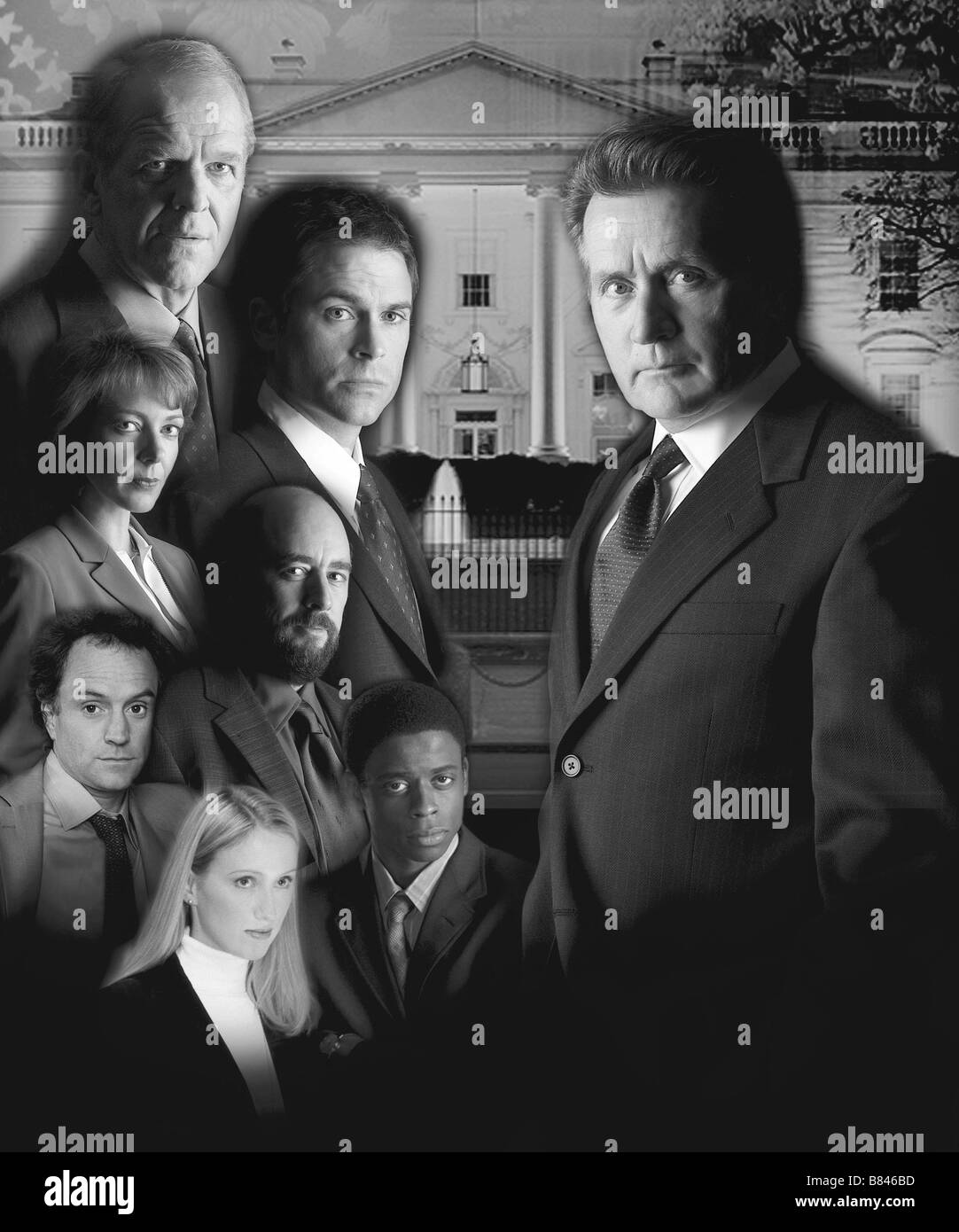 L'aile ouest de la série TV 1999 - 2006 USA Rob Lowe, Martin Sheen, Richard Schiff, John Spencer, Allison Janney, Bradley Whitford , Banque D'Images