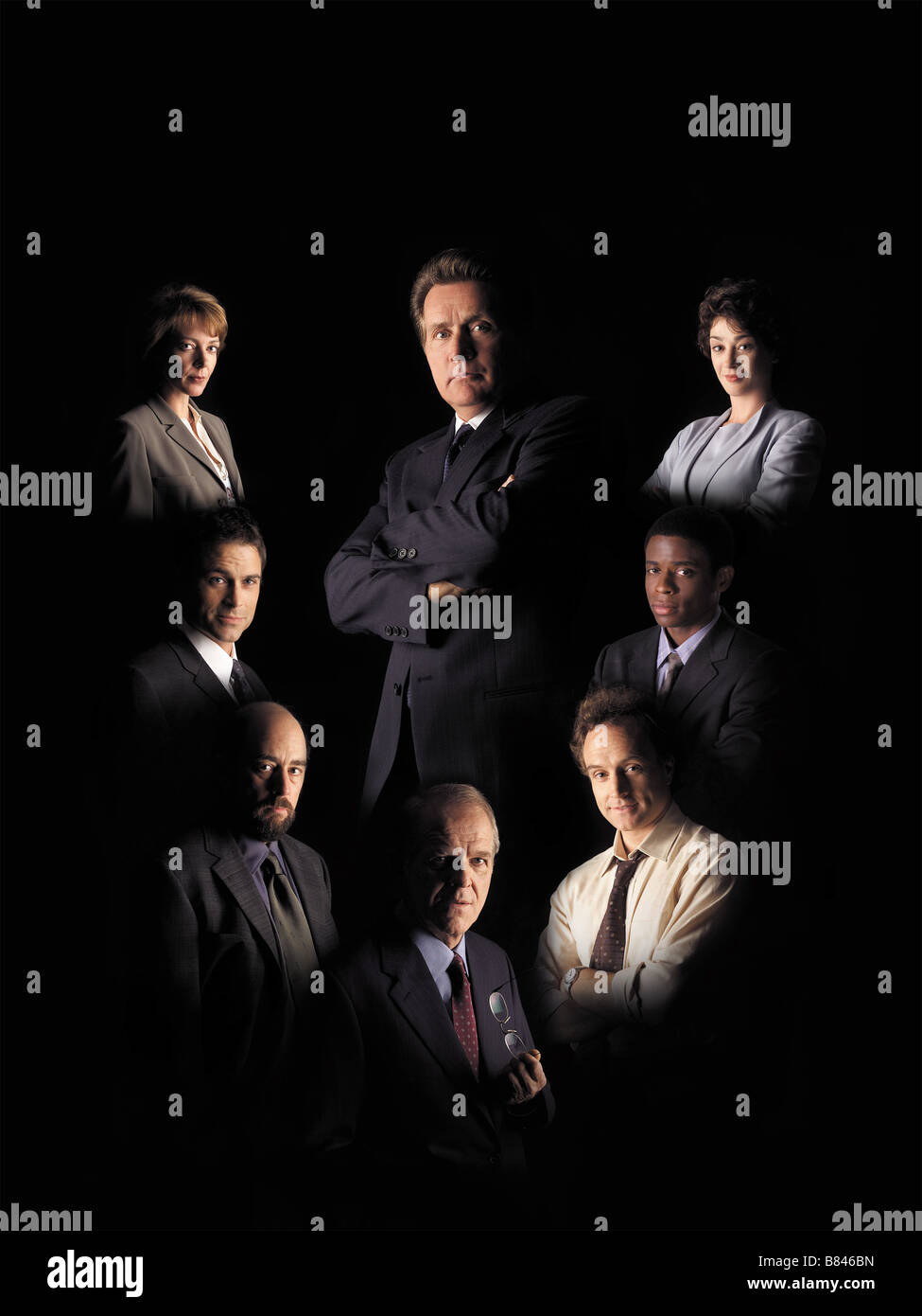 L'aile ouest de la série TV 1999 - 2006 USA Rob Lowe, Allison Janney, Bradley Whitford, Martin Sheen, Richard Schiff, Janel Moloney, John Spencer, Dulé Hill, Moira Kelly Banque D'Images