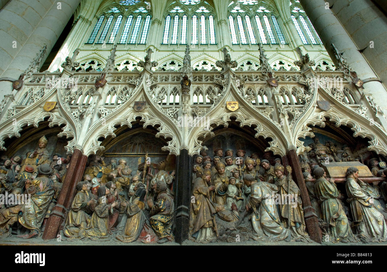 La Cathédrale d'Amiens France Cathédrale Notre-Dame d'Amiens Banque D'Images